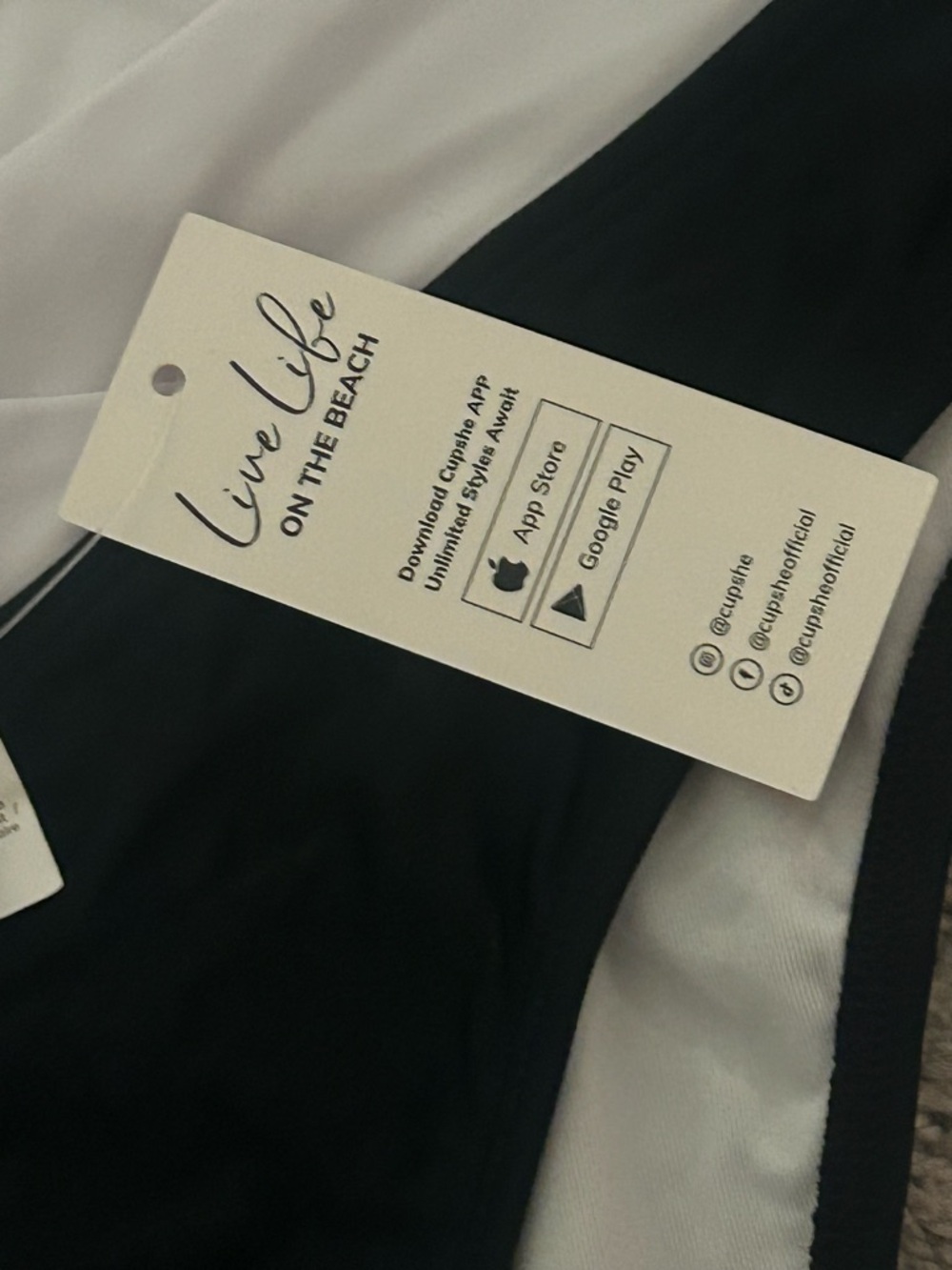 Cupshe x JoJo Colorblock High Waisted Bikini Bottom. Small. NWT - Picture 5 of 7